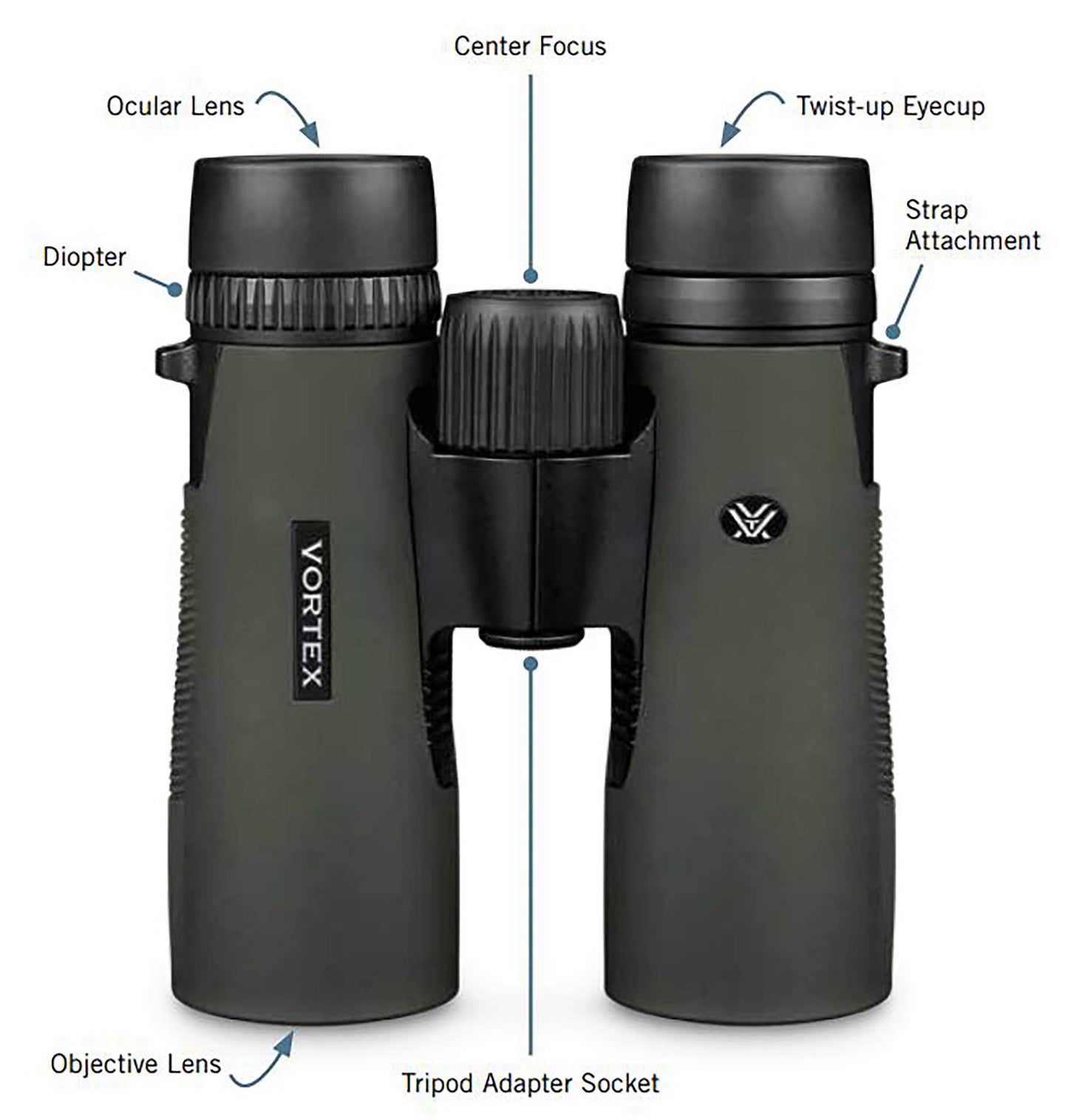 Vortex Optics Diamondback HD 10x32 Binoculars - DB-213