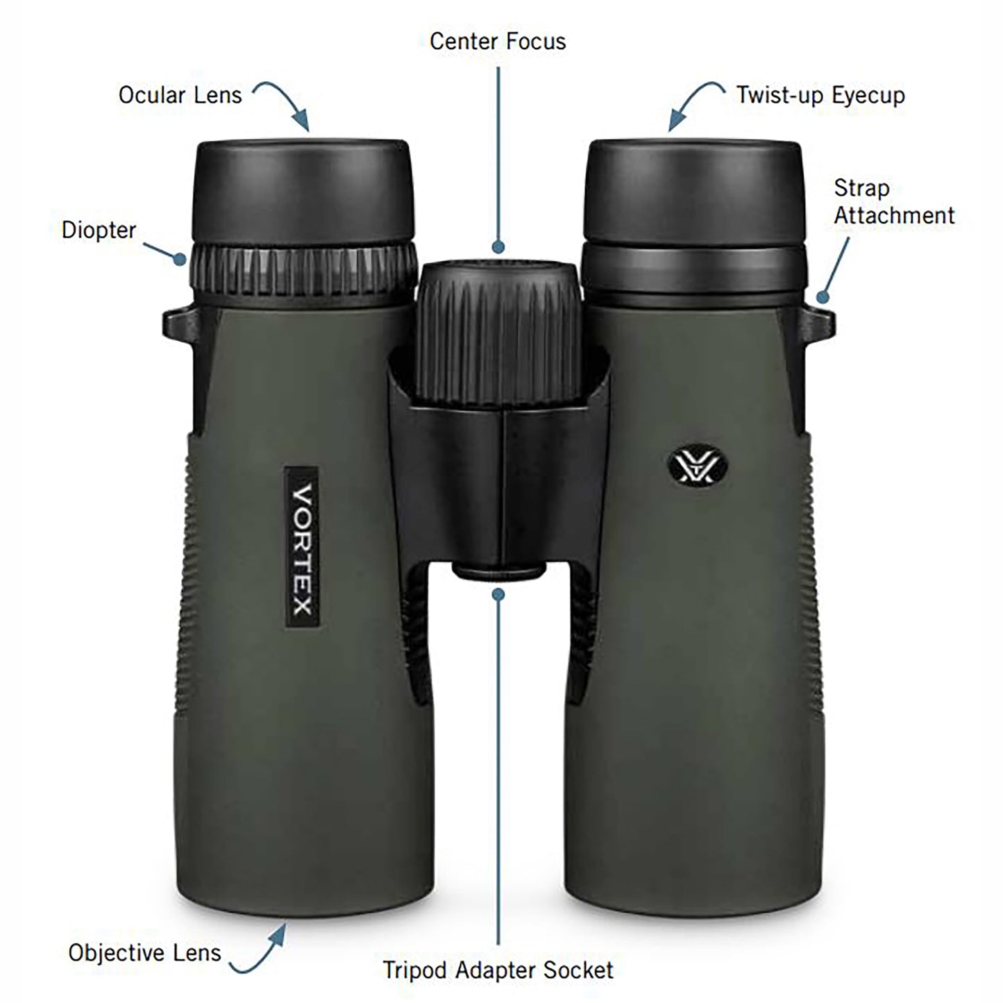 Vortex Optics Diamondback HD 8x42 Binoculars - DB-214