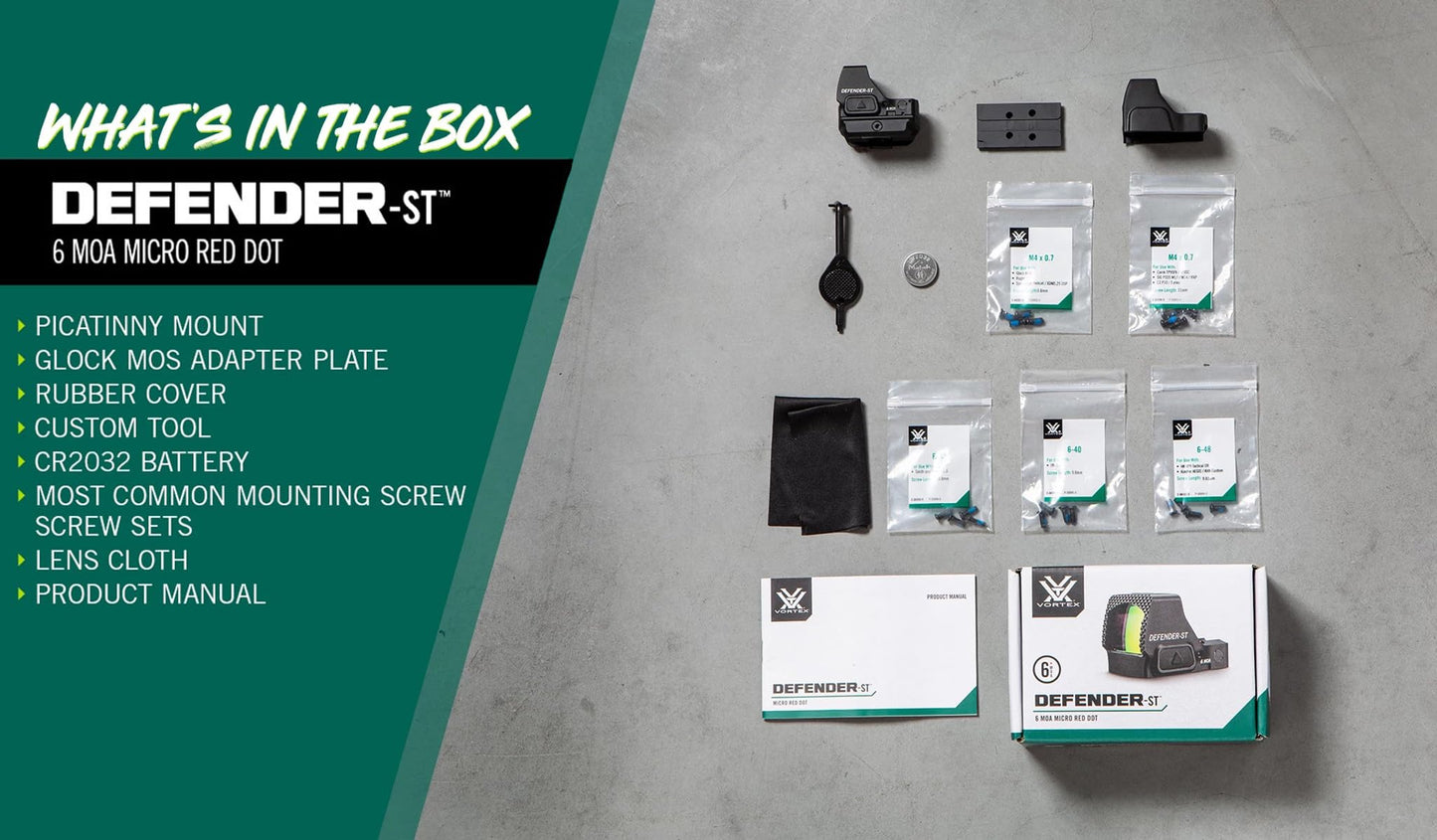 Vortex Optics Defender-ST Micro Red Dot Sights - DFST-MRD6