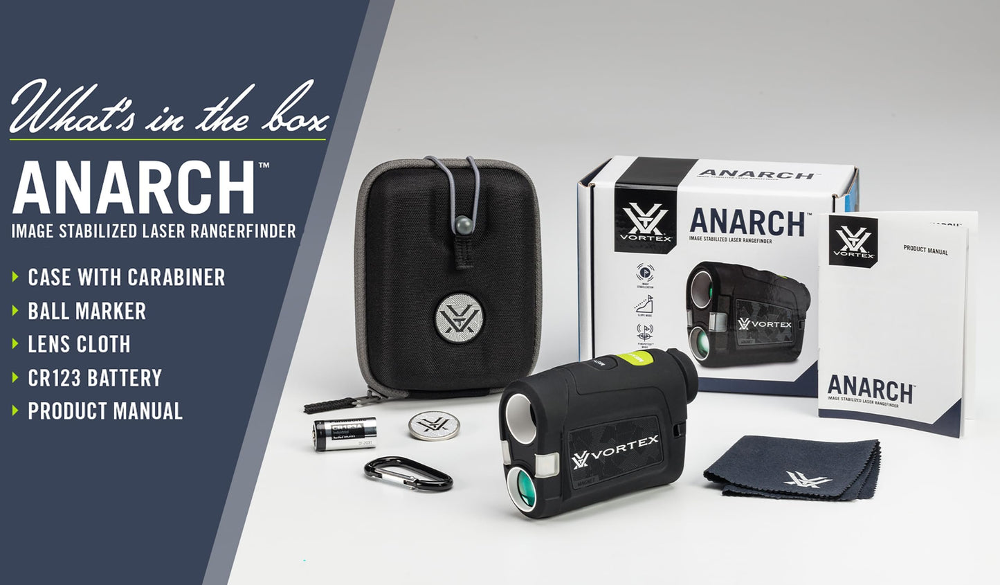 Vortex Optics Anarch Golf Laser Rangefinder - Tournament Legal, Waterproof