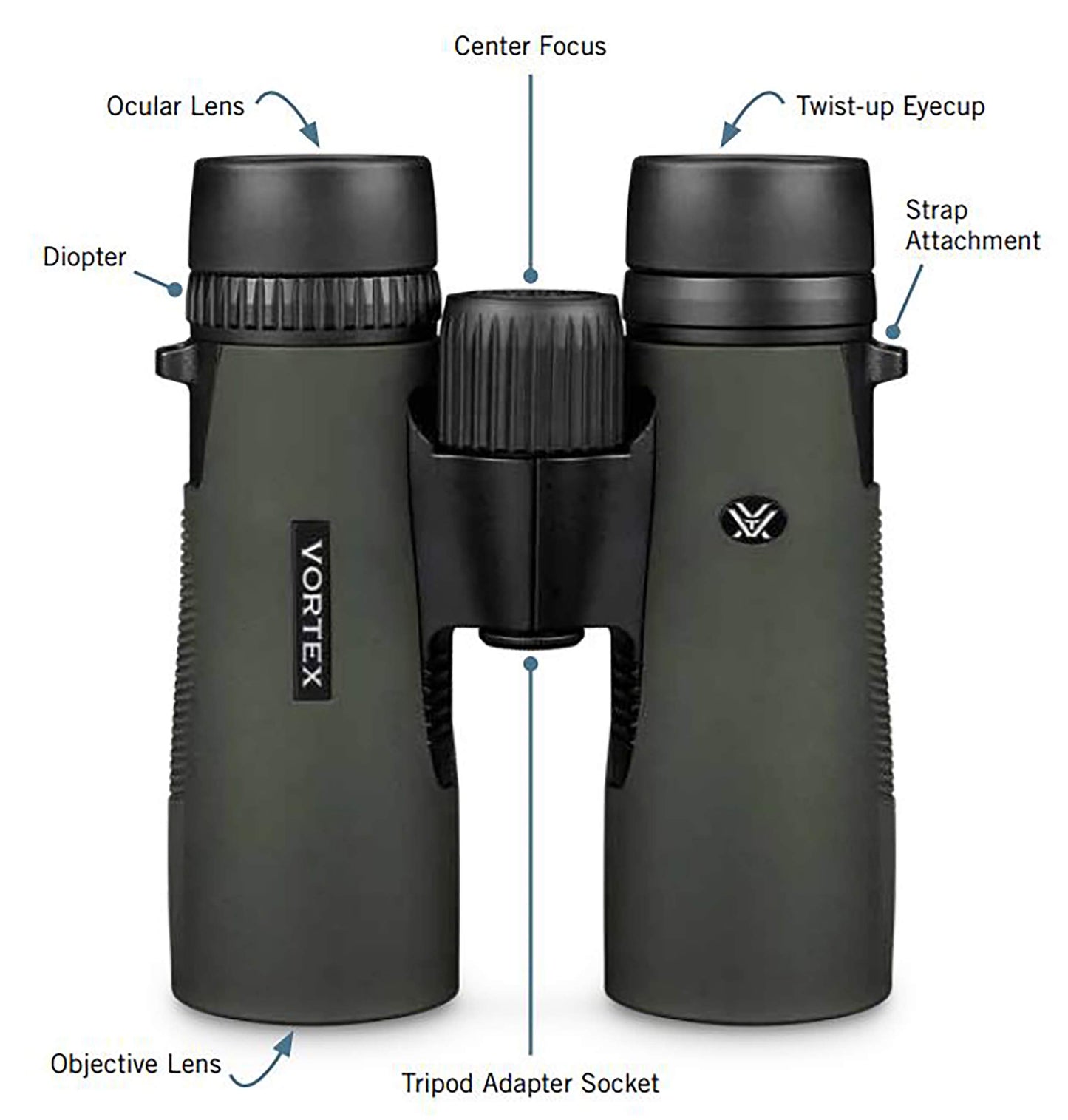 Vortex Diamondback HD 10x42 Binoculars - Waterproof, Fogproof - DB-215