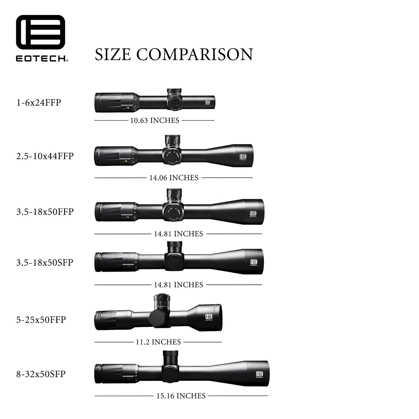 EOTECH Vudu 1-6x24 FFP Riflescope - SR2 Reticle (MOA) - VDU1-6FFSR2