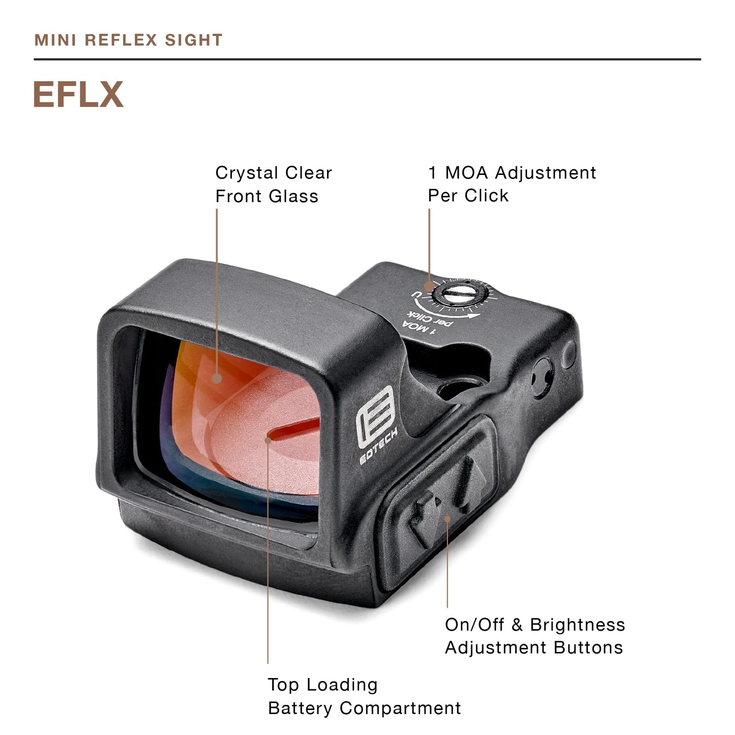 EOTECH Mini Red Dot Sight with 6 MOA dot - BLK - EFLX6RWBLK