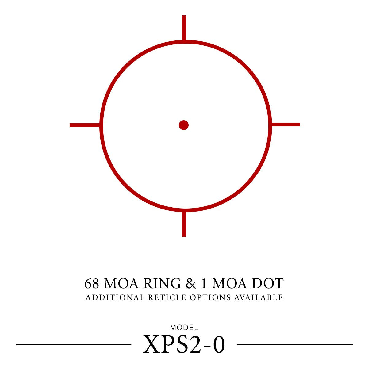 EOTECH Holographic Weapon Sight 65 MOA Circle with 1 MOA Dot  - XPS2-0
