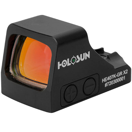 HOLOSUN Green 6MOA Dot, 7075 Aluminum, Open, Shake Awake, Compact Pistol - HE407K-GR-X2