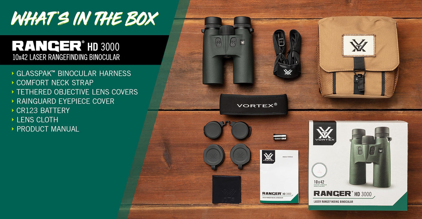 Vortex Optics Ranger HD 3000 10x42 Laser Rangfinding Binoculars