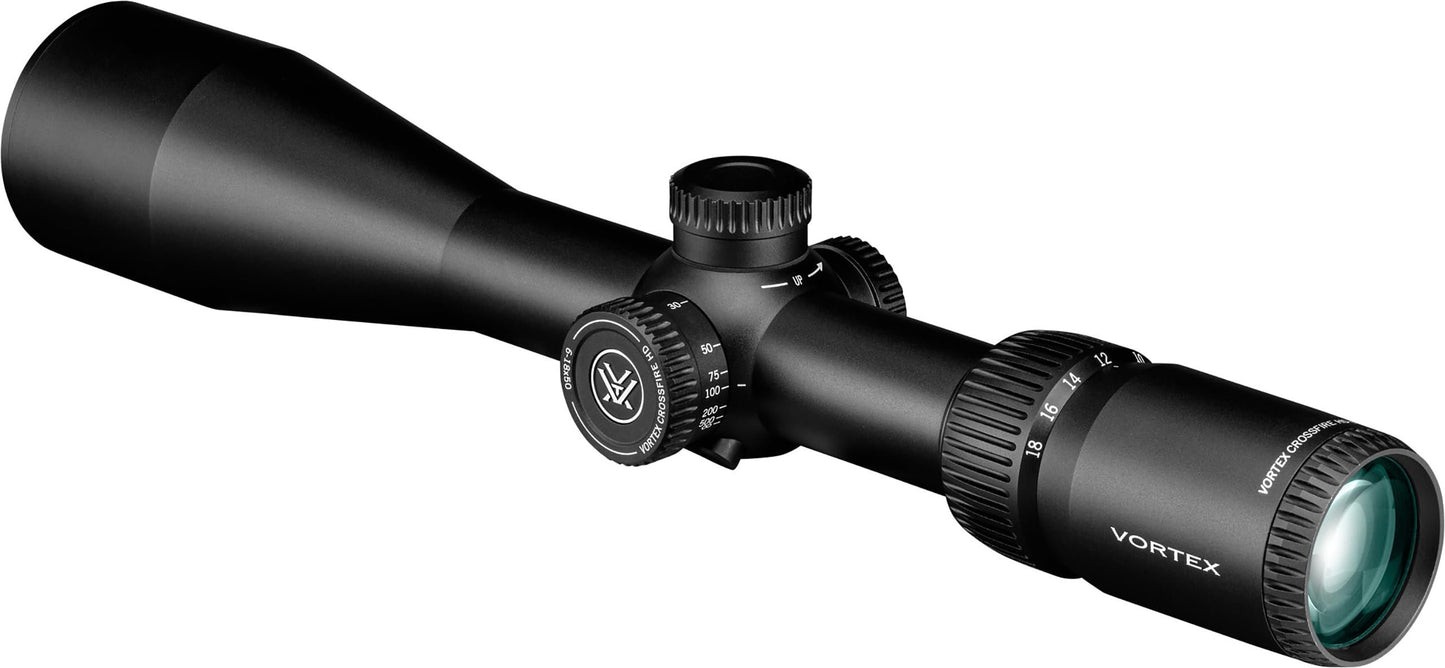 Vortex Crossfire HD 6-18x50 Second Focal Plane, 30mm Tube Riflescope - WideRange Plex MOA Reticle