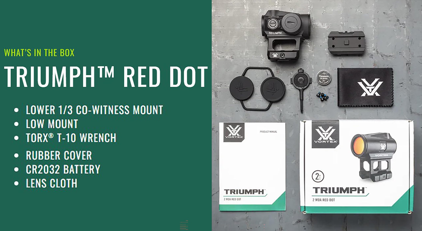 Vortex Triumph Red Dot Sight - 2 MOA