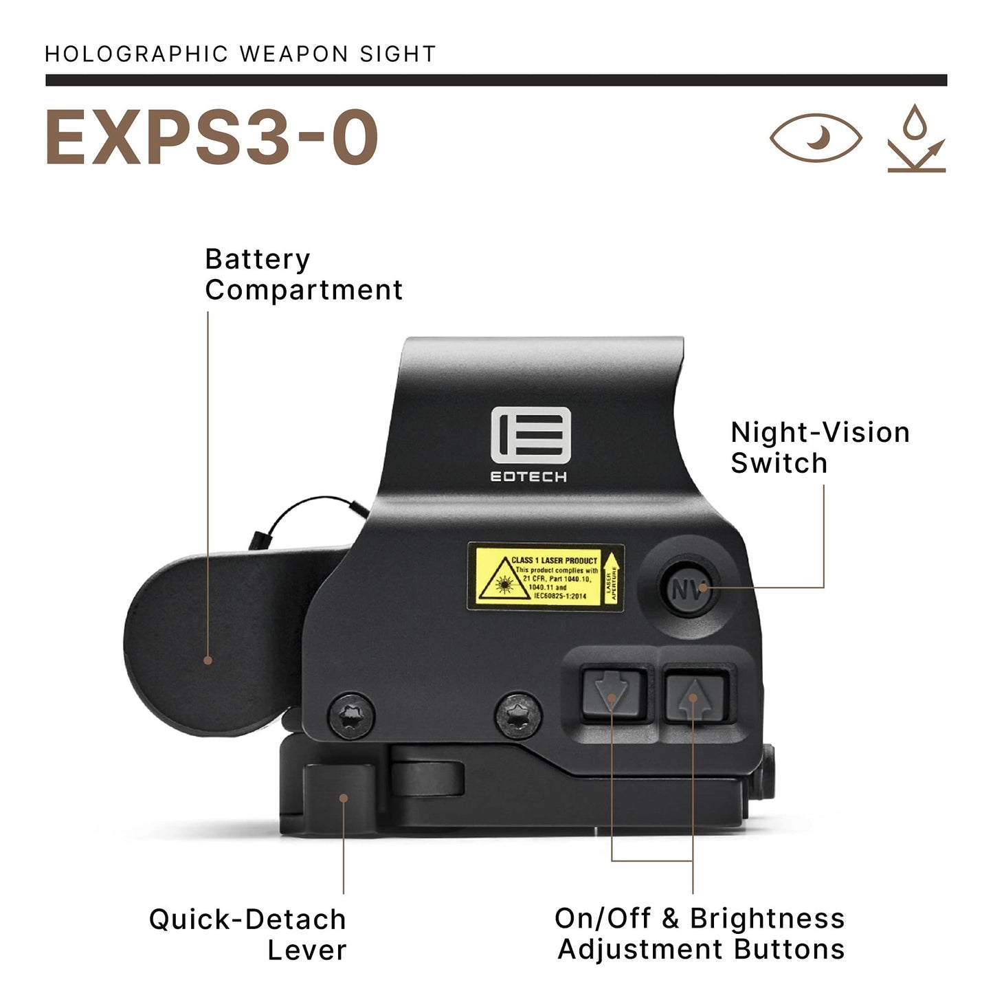 Eotech EXPS3-0 Red Holographic Sight NV Compatible Black