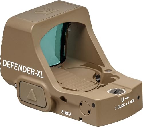 Vortex Optics Defender-XL Micro Red Dot Sights (5 MOA - Red Dot, Tan)