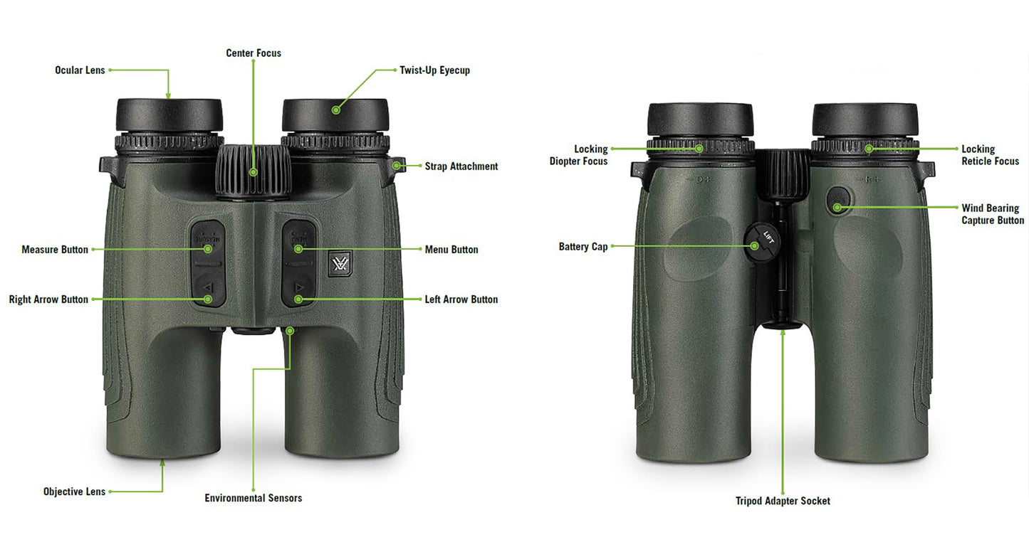 Vortex Talon HD 10K 10x42 Ballistic Laser Rangefinding Binocular