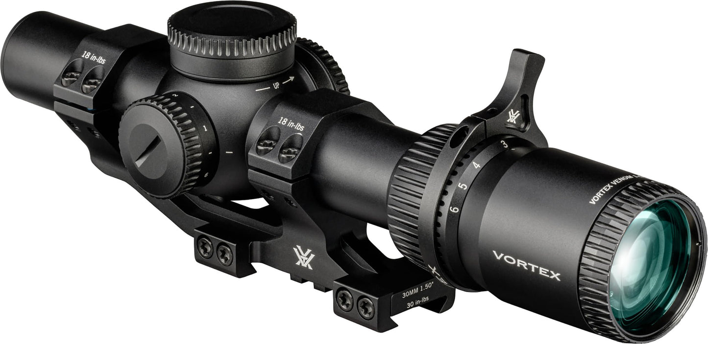 Vortex Venom 1-6x24 Second Focal Plane Riflescope & Sport Cantilever Mount Bundle