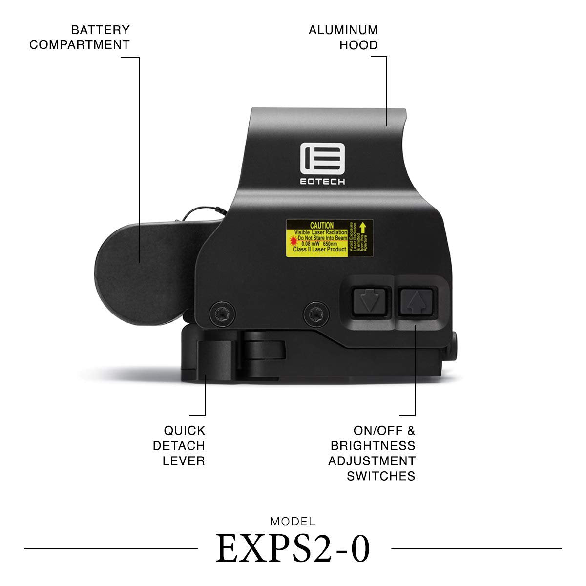 EOTECH EXPS2-0 Red Holographic Sight 68 MOA Ring Black