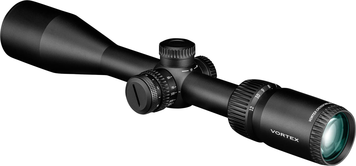 Vortex Crossfire HD 4-12x44 Second Focal Plane, 1-inch Tube Riflescope - Illuminated Dead-Hold 2A BDC MOA Reticle