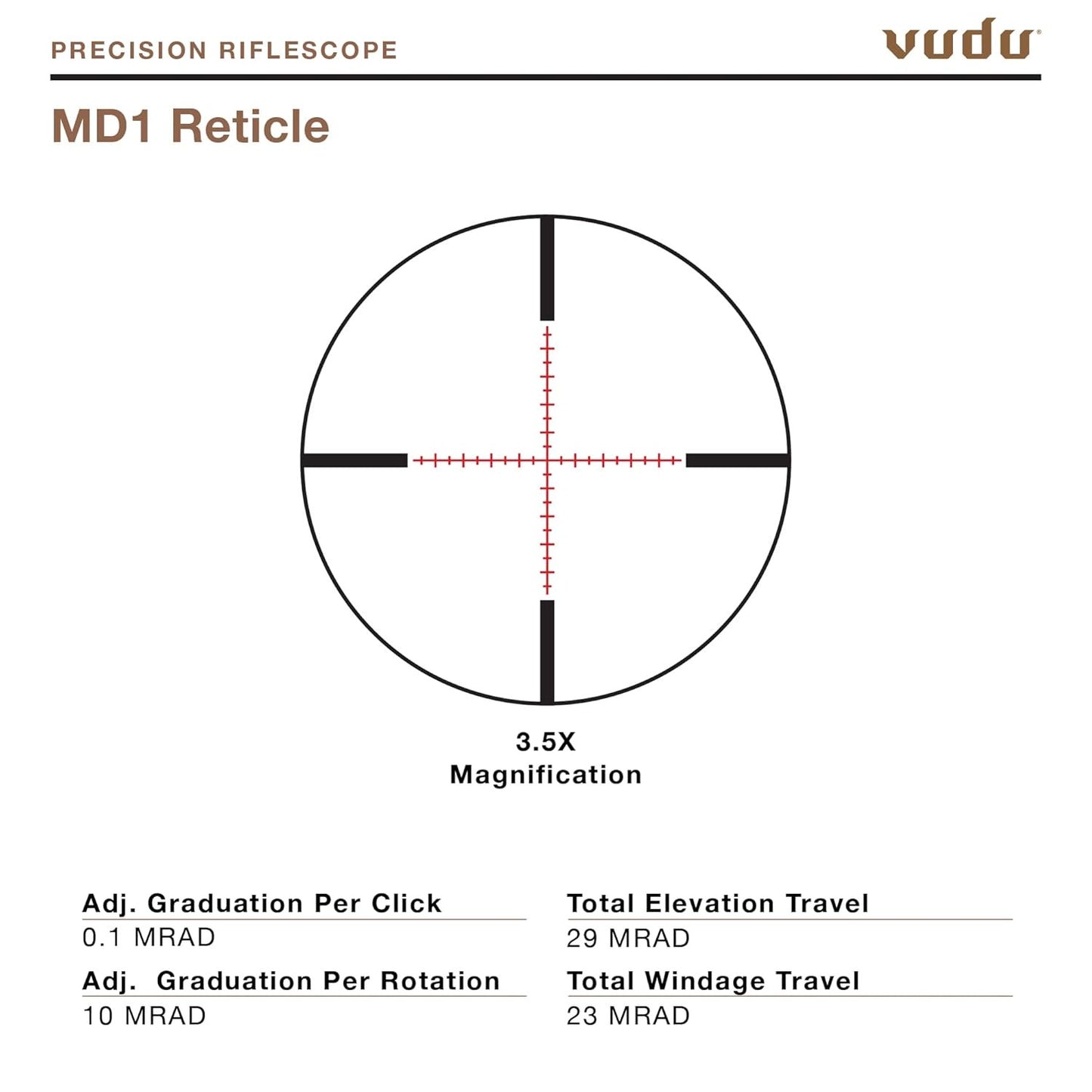 EOTECH Vudu 3.5-18x50mm Precision Rifle Scope