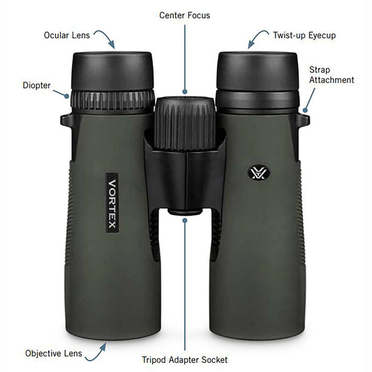 Vortex Optics Diamondback HD 10x50 Binoculars - HD Optical System, Non-slip Grip, Waterproof, Fogproof, Shockproof, Included GlassPak - Unlimited, Unconditional Warranty