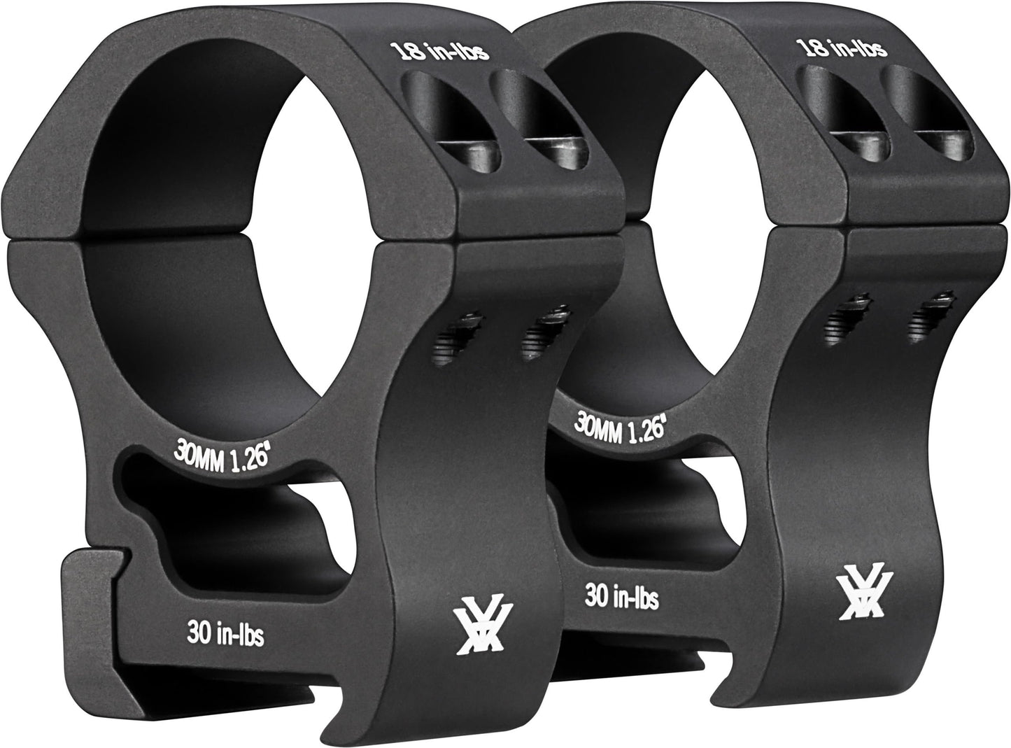 Vortex Optics Pro Series Riflescope Rings - 30mm - High Height [1.26 Inches | 32.0 mm], Black