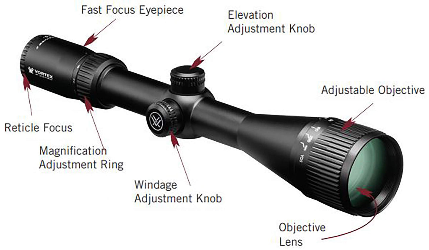 Vortex Optics Crossfire II 3-12x56mm AO Riflescope w/ V-Brite Reticle - CF2-31049