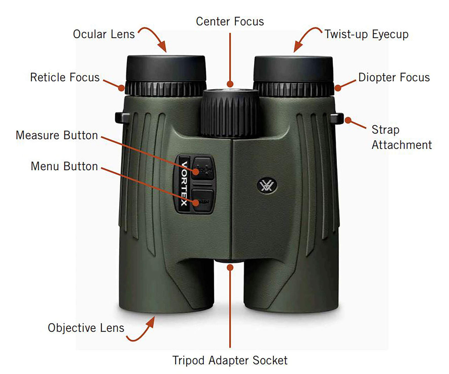 Vortex Optics Fury HD 5000 10x42 Laser Rangefinding Binoculars - LRF301