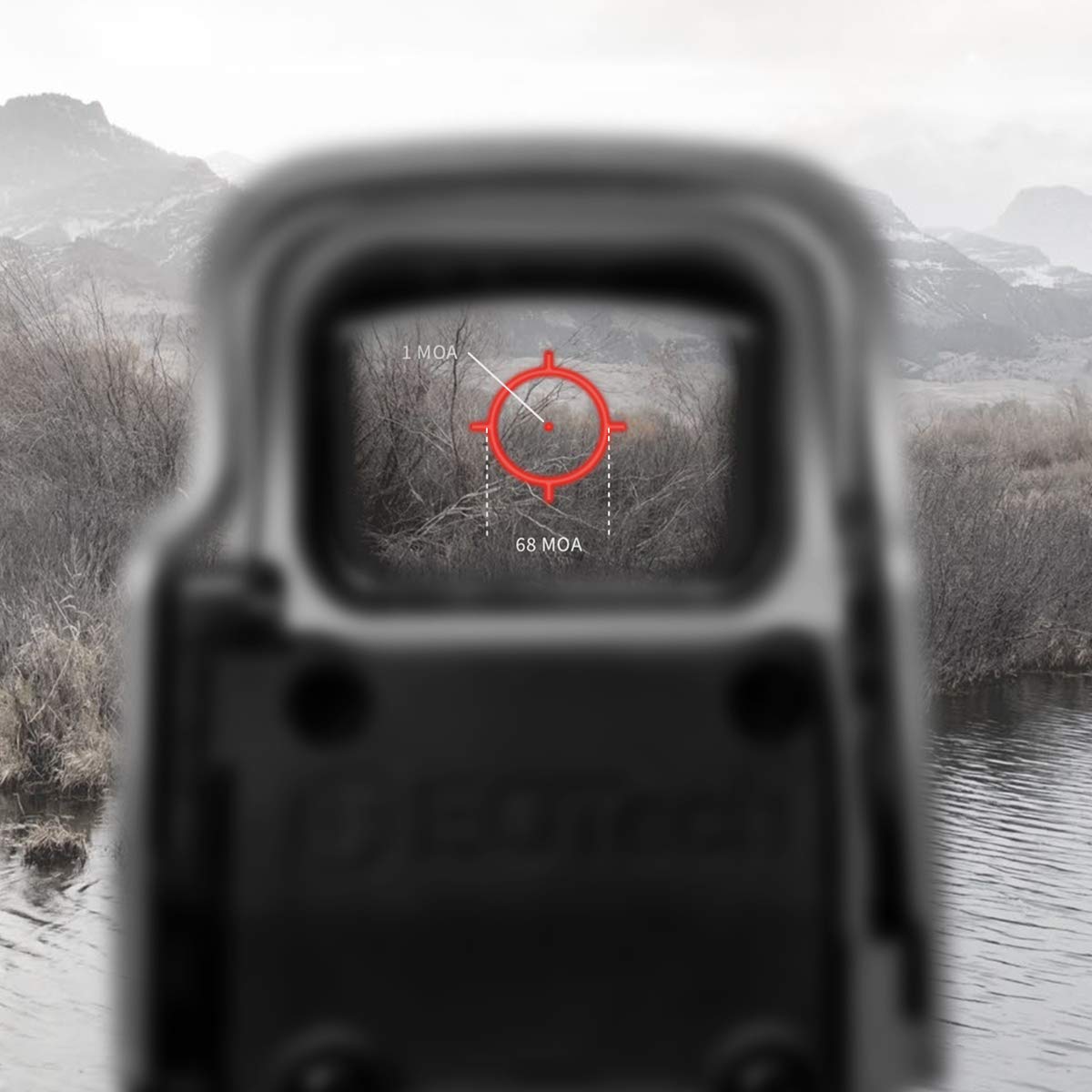 EOTECH Holographic Weapon Sight BLACK68MOA Ring 1 MOA Dot  - EXPS3-0